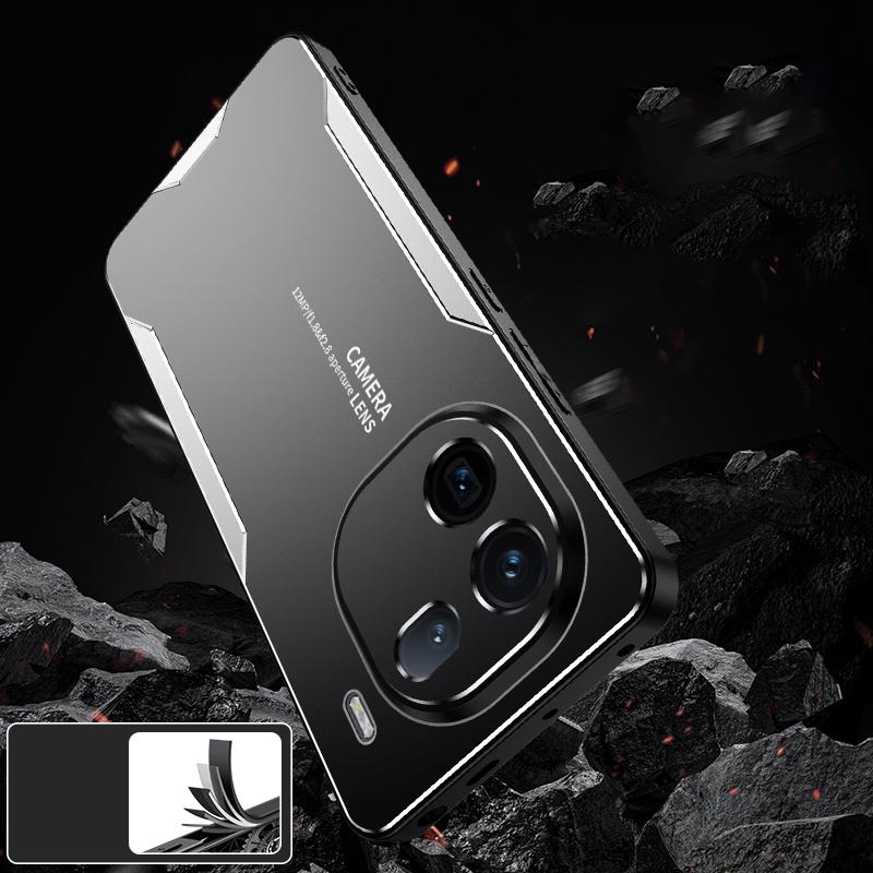 For Vivo iQOO 12 Pro 5G Metal Case Aluminum Alloy+PC+TPU Phone Cover Shockproof Defender