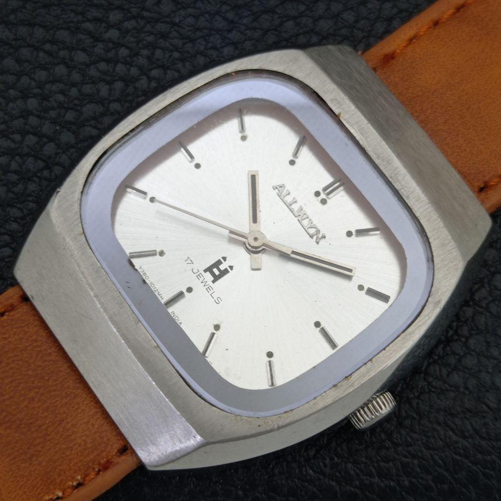 ALLWYN 6300A HAND-WINDING INDIA MENS VINTAGE ORIGINAL DIAL WATCH A706122-1