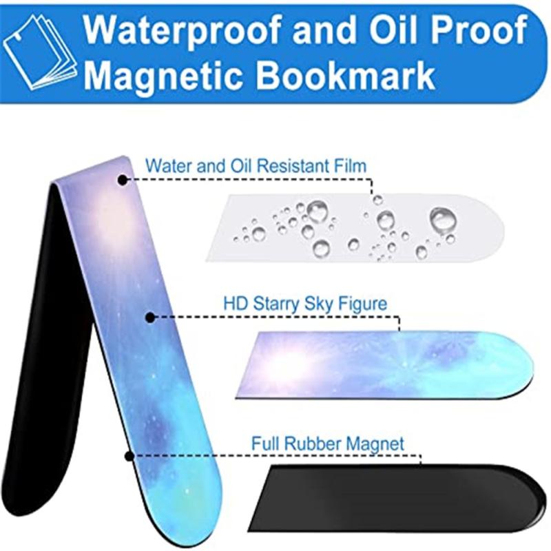 12 szt. Zakładka magnetyczna Różne wzory gwiaździstego nieba Znakomity wygląd Lekki Przenośny