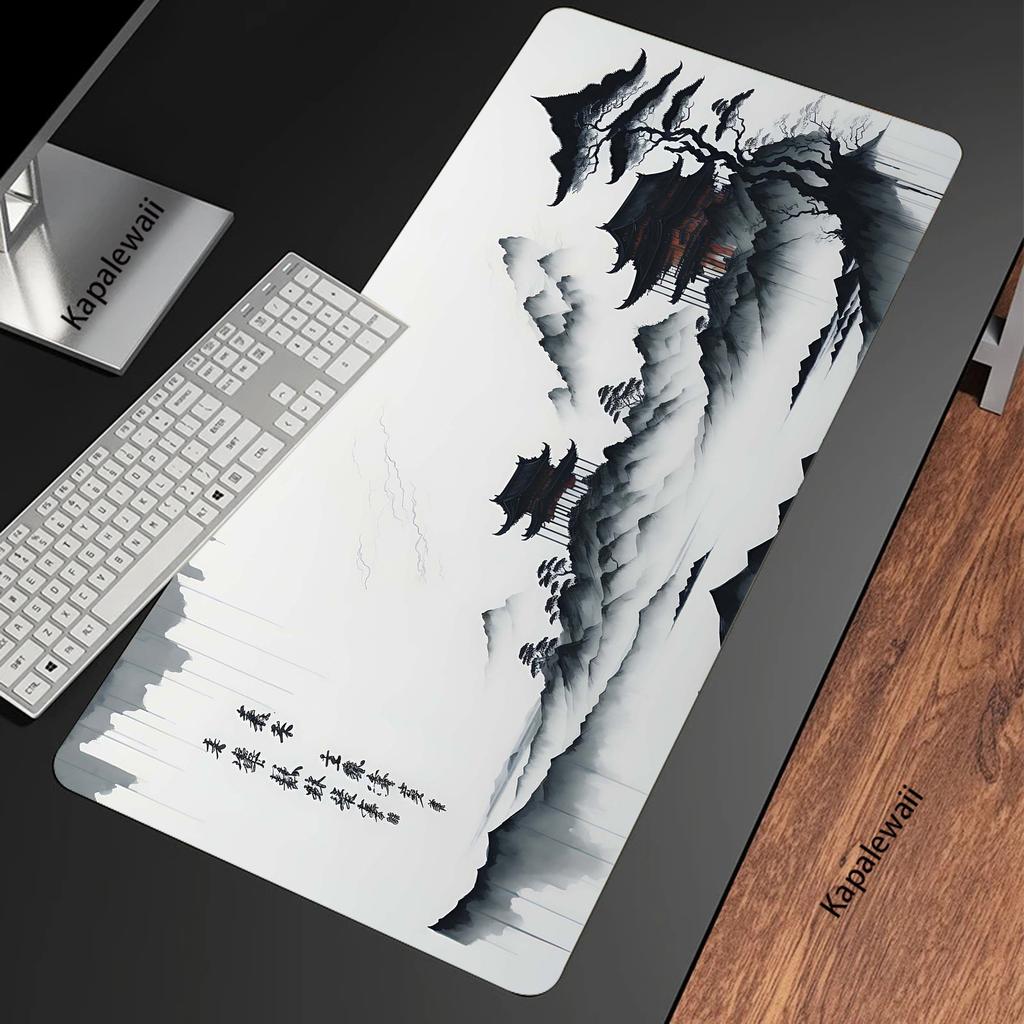 Mountain Serenity Japan Art Keyboards Computer Peripherals Office XXL Mouse Pad 900x400 Gamer Desk Mechanical Keyboard Mousepad