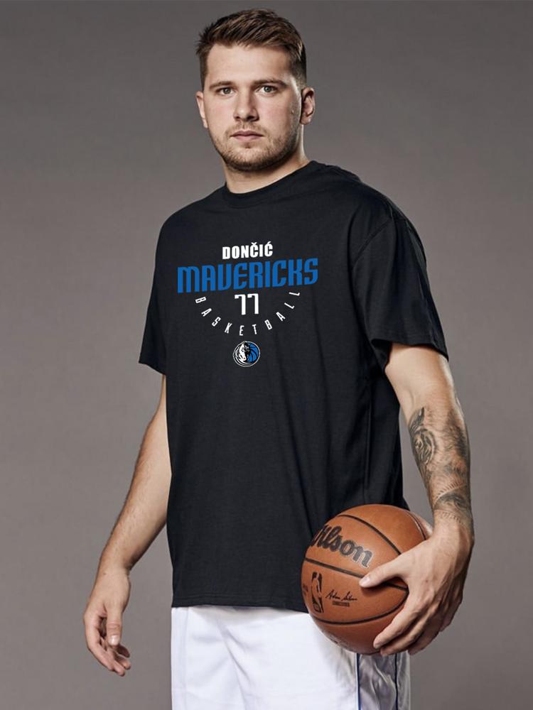2025 Summer New Dallas Maverick Doncic 11 Kyrie Irving Same American Short-sleeved T-shirt Casual Men's Sports Training Clothes