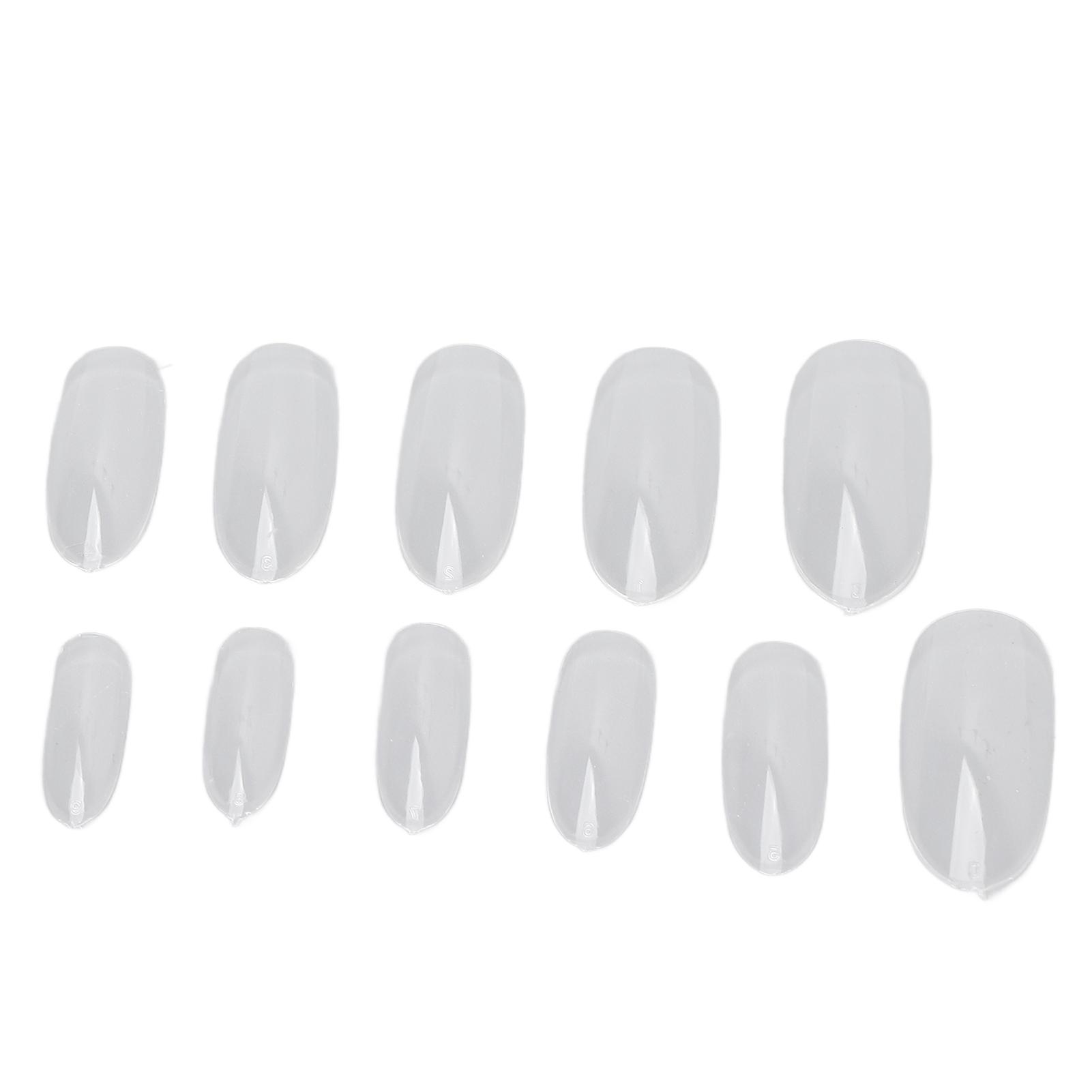

Nail Tips Transparent Ultra Thin Non Marking Oval Short Nail Art Sheet Nail Patch