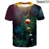 Ny Astronaut Space Milky Way Universe Planet 3D-trykt T-skjorte Sommer Gutter Jenter Barn Kortermet T-skjorte Barn Streetwear