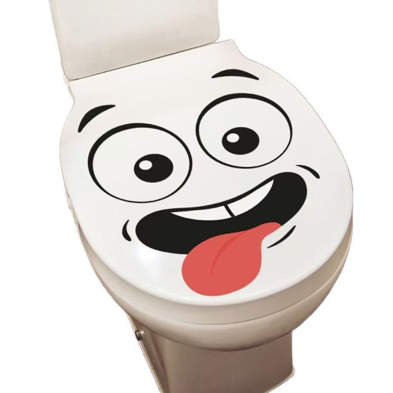 Playful Smiling Emoticon Adhesive Decorations Waterproof Stickers For Console Electronics Accessories Easy Application
