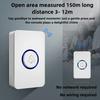 Upgraded Version One Drag One Music Remote Control Doorbell Adhesive Long-range High Sound Caller Smart Doorbell for Elderly Kid