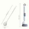 2pcs Heavy-Duty Dish Cleaning Brush Set with Detergent Dispenser - Rotating Scrubber & 2 Long Reach 90° Cup Brushe