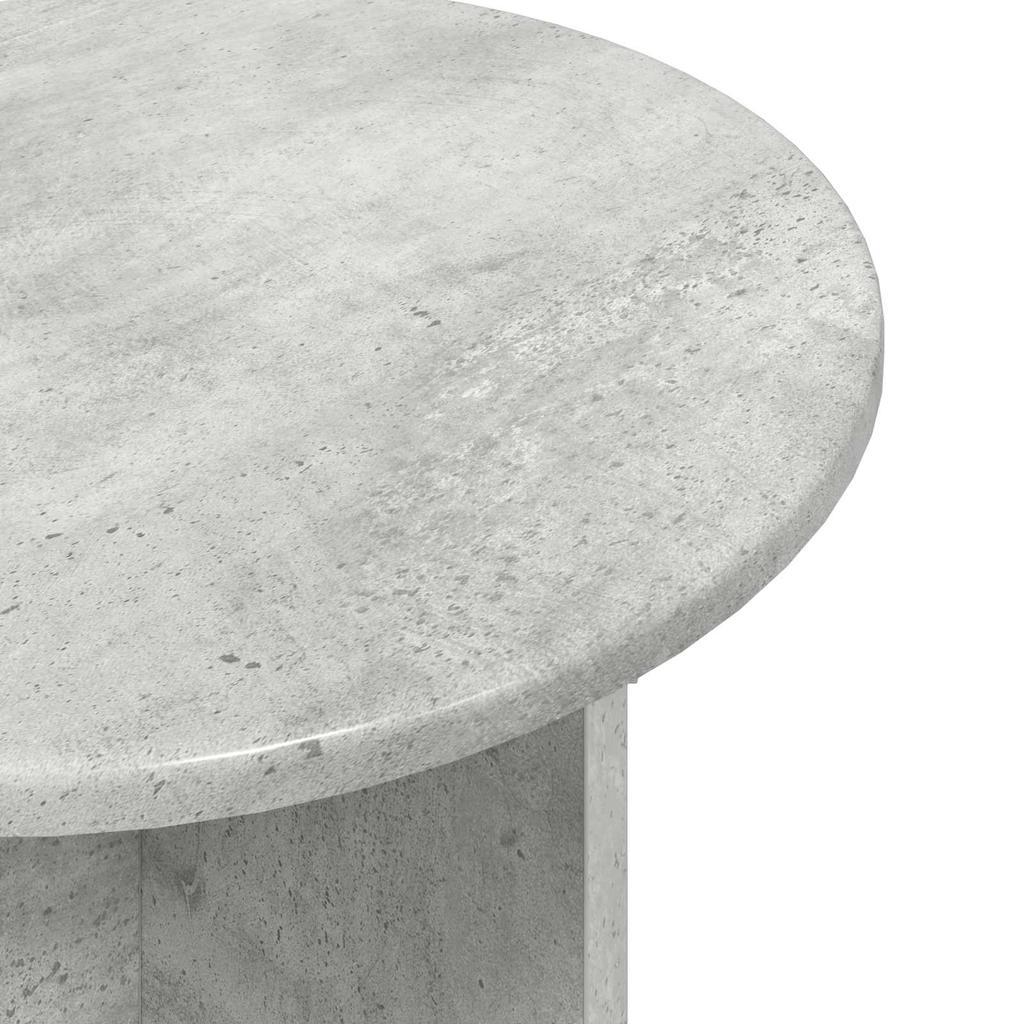Side Table Set with Storage 2 pcs Concrete Grey Wood Based Material