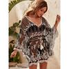 Chic Lace Embroidered Bikini Cover Up Dress - Delicate Hollow Out Design for Beach Glamour