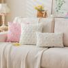 Spring Embroidered Fur Pillow Sweet Buttery Style Plush Pillow Cushion Cover Atmosphere Living Room Sofa Pillow Waist Pillow