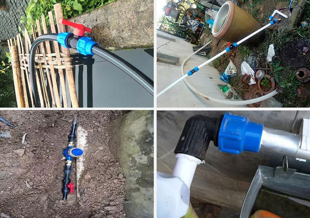 1Pc 20/25/32/40/50mm PVC PE Tube Tap Water Splitter Plastic Quick Valve Connector Agriculture Irrigation Water Pipe Fitting