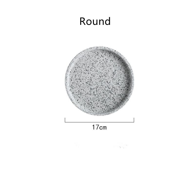 

Cutelife Marble Pattern Ceramics Storage Tray Tableware Kitchen Food Breakfast Round s Decorative Ring Jewelry Wedding