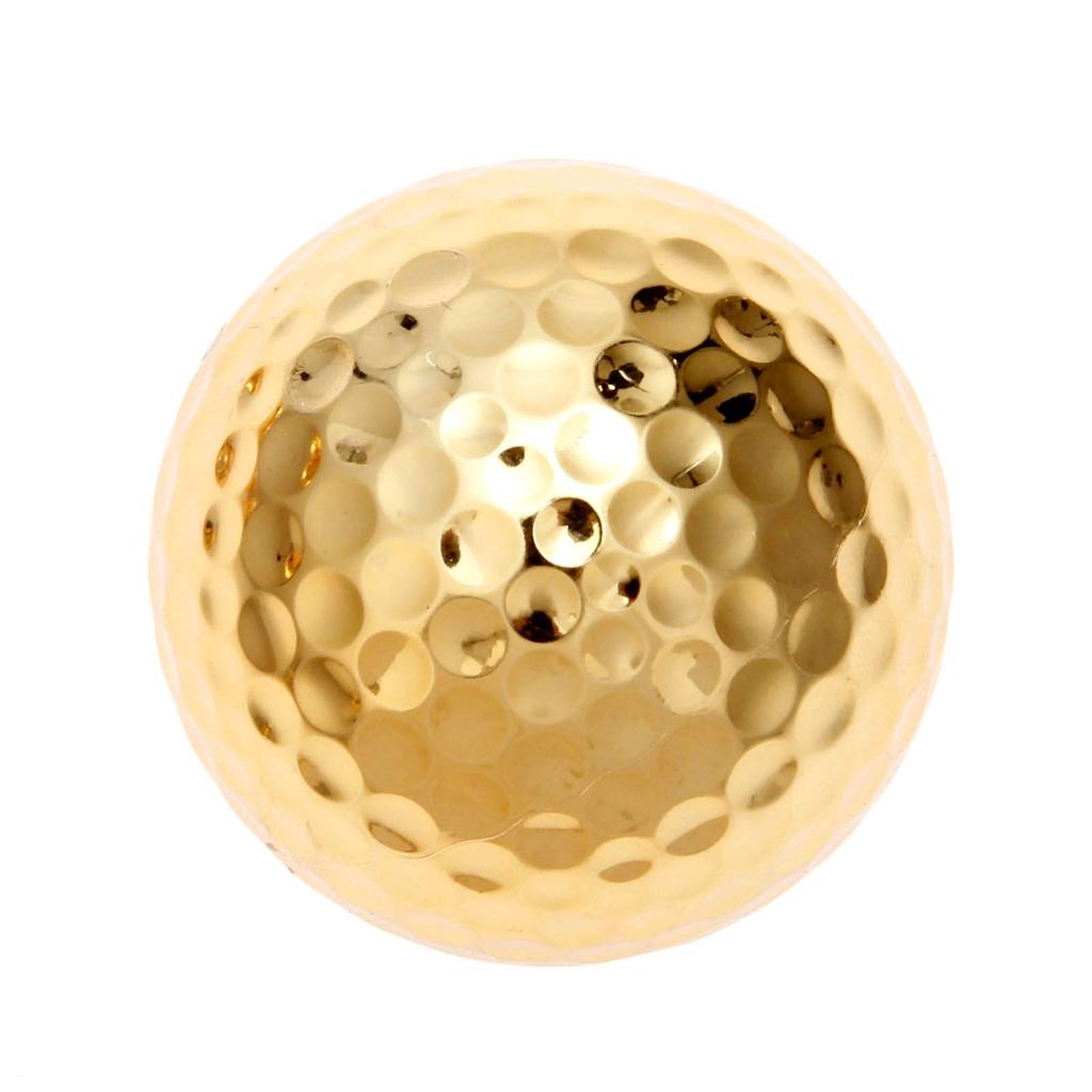 MUXSAM 6 Pieces Golf Practice Ball Putter Practice Ball Golf Ball Unofficial Ball Gold Gold Leaf Prize Gift