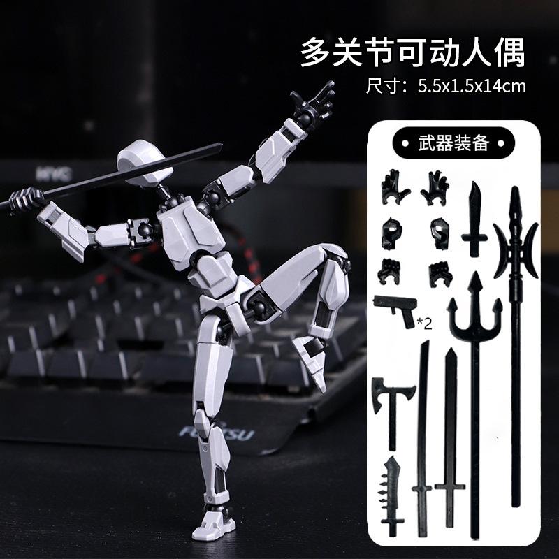 (Assembly Completed )13 Action Figure Titan Multi-Jointed Movable Shapeshift Robot T13 Action Lucky Robot Figures Toys Kids Gift