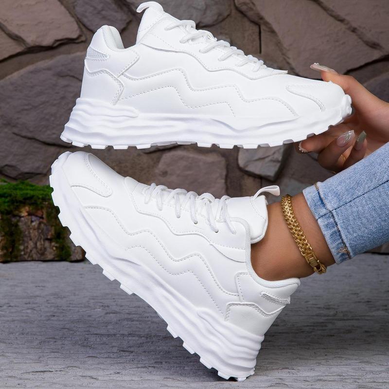 TUINANLE Chunky Women's Sneakers White Ladies Shoes Platform Sneakers