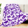 Purple Spotted Pattern Blanket Flannel Soft Comfort Home Blanket Warm Blanket Birthday Holiday Gift