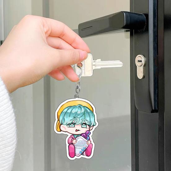 Yousheng Witch Hunters Keychain Pendant Rich Character Modeling Lightweight Portable Key Chain Anime Girl Charm Key Holder Backpack Accessories