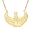 Egyptská Okřídlená Bohyně Hathor Přívěsek Náhrdelník Starověká Mytologie Ochranný Amulet Nerezová Ocel Dámské Šperky