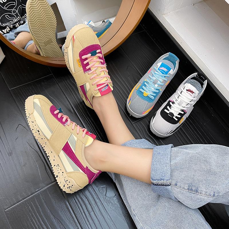 Forrest Gump Shoes Women's 2025 New Early Autumn High-value Women's Shoes Vibe Style Retro Versatile Sports and Leisure Shoes Flat Shoes