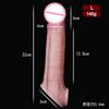 Sexual Tools Reusable Condom Cock Sleeve Soft Silicone Condom Enlargement Penis Sleeve Realistic Penis Extender Sex Toy for Men