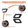 For BMW 7 Series G70 -2025 ABS Carbon Fiber Car Rear Door Switch Button Decorative Frame Stickers Car Interior Accessories