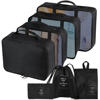 Travel Pouch 7-Piece Set Storage Packing Cube Organizer Clothing Overseas Hospital Convenience Small Item Holder Large Capacity Ultra Lightweight