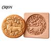 DIY Holiday Biscuit Cutters Woodland Animal Cookie Mold, Durable Wooden with 3D Relief Rustic Party Favors Patterns Cutter, Handmade Decorative Stamps