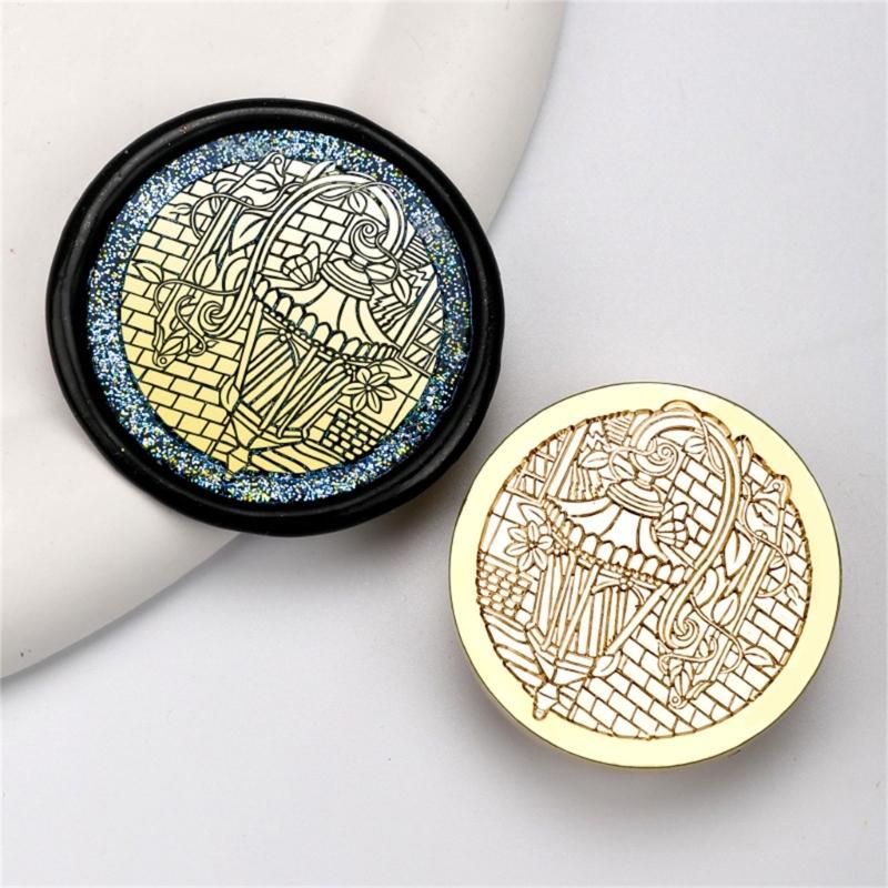 Vintage Seal Stamp Head Replacement, Embossed Sealing Stamp Head for Seal Envelope, Invitations Scrapbooking Decoration
