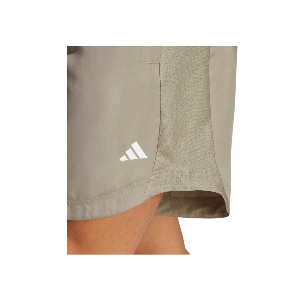 Adidas Hiit Base Training Shorts With Plain Logo and Elastic Waist Men Bottoms Pebble-Silver-Gray IB7911