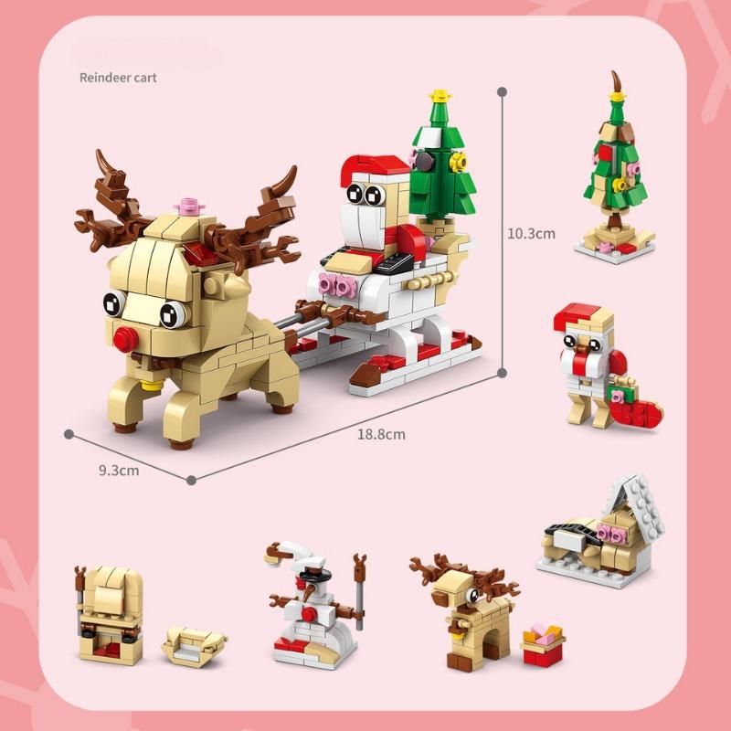 Christmas Street Scene Elk Puzzle Puzzle Children's Building Block Toys