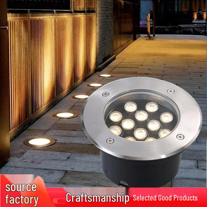 Low Voltage 12V-24V Outdoor LED In-Ground Light: Waterproof, Stainless Steel for Parks and Courtyards