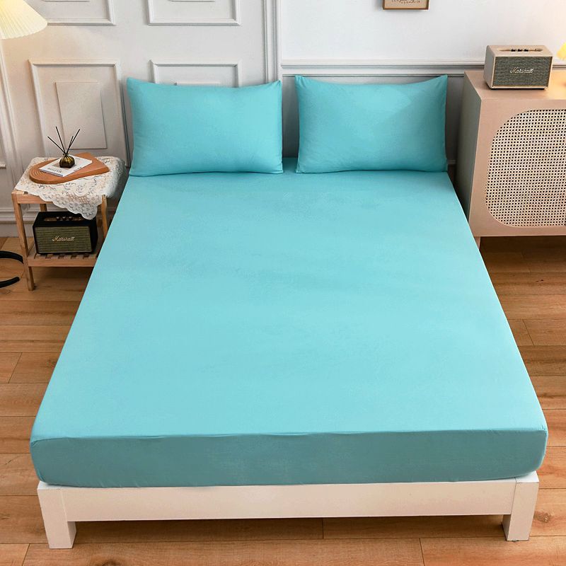 Solid Color Simple Sanded Bedspread Hat Pillowcase Set Single Double Sizes for Home Available for Cross-Border Amazon