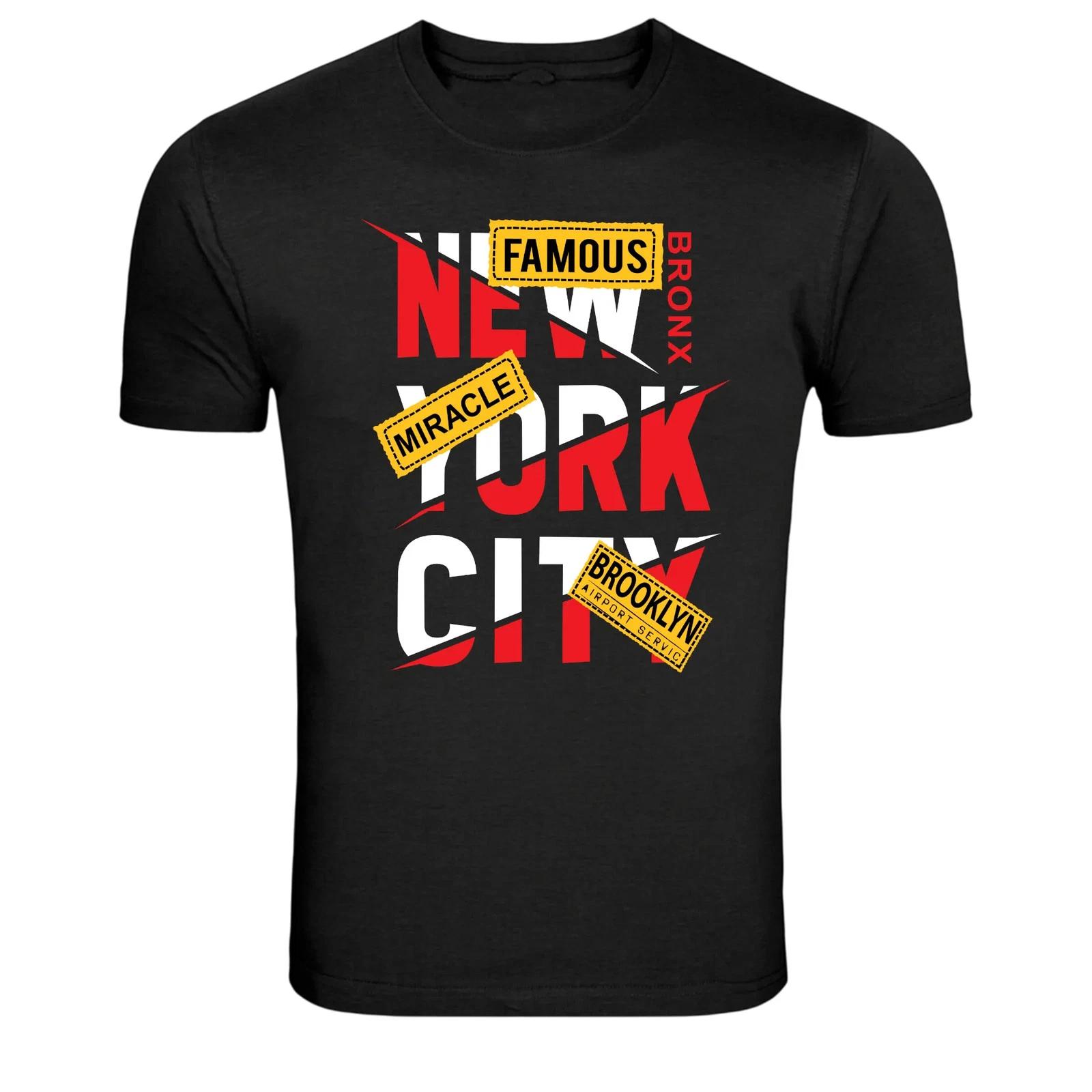New York City Bronx Brooklyn Urban Typography Graphic T-Shirt M