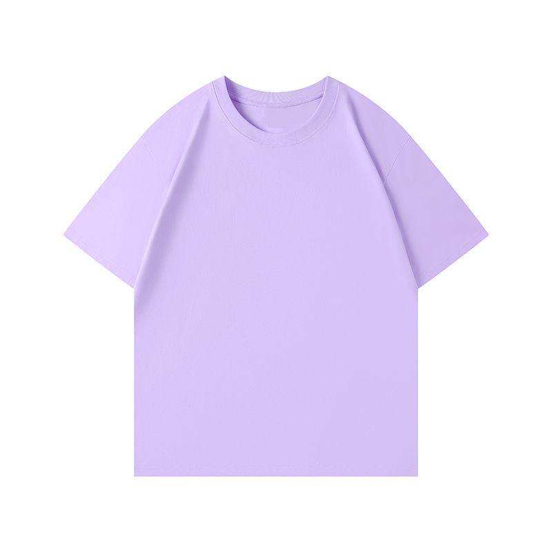 Multi-color Drop Shoulder Loose Fit Cotton T-shirt with Custom Logo