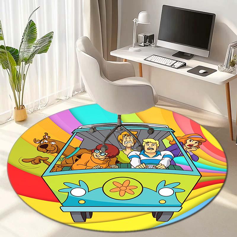 Halloween supernatural comedy adventure movie Scooby-Doo Round Carpet Soft Home Decoration Corridor Table and Chair Anti slip Outdoor Floor Mat rug 2