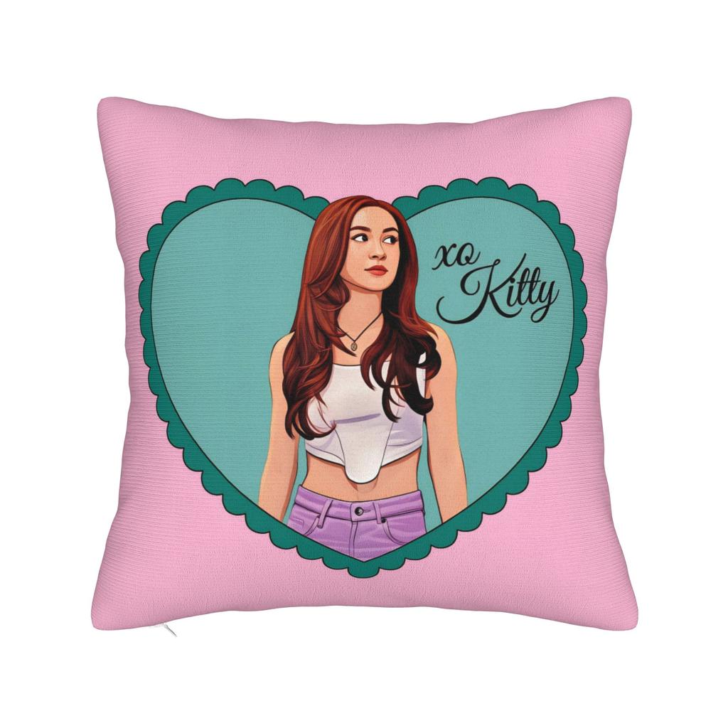 XO Kitty Chibi Poster Pillow Cover Design Cushion Cover Novelty Pillow Case For Living Room Sofa