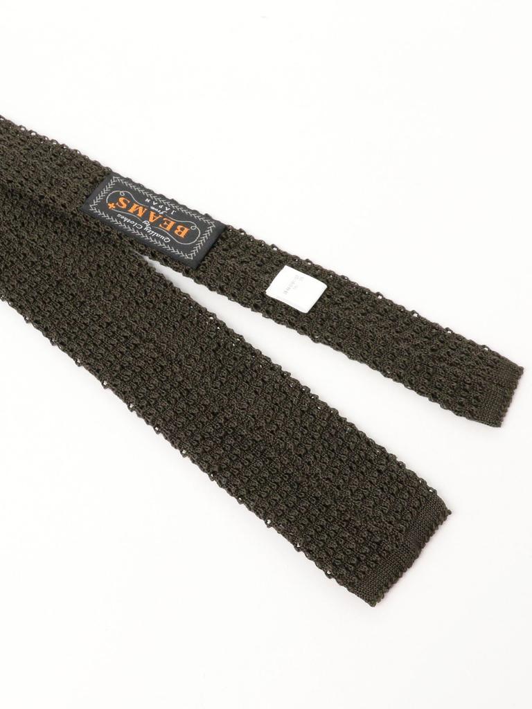 [BEAMS' 100 Must-Have Items][BEAMS PLUS] Cotton Knit Tie Solid Men's OLIVE FREE