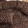 Gold Black Leopard Print Duvet Cover Twin Queen King African Safari Animal Cheetah Bedding Set Reversible Geometric Quilt Cover