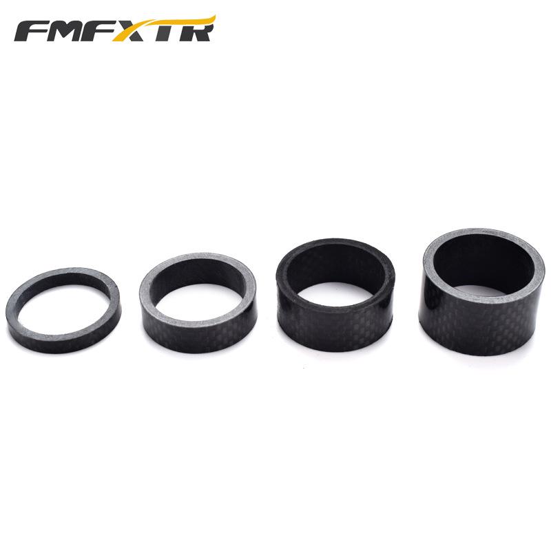 Mountain Bike Carbon Fiber Fork and Headset Spacers Set (28.6mm, 3K Finish)