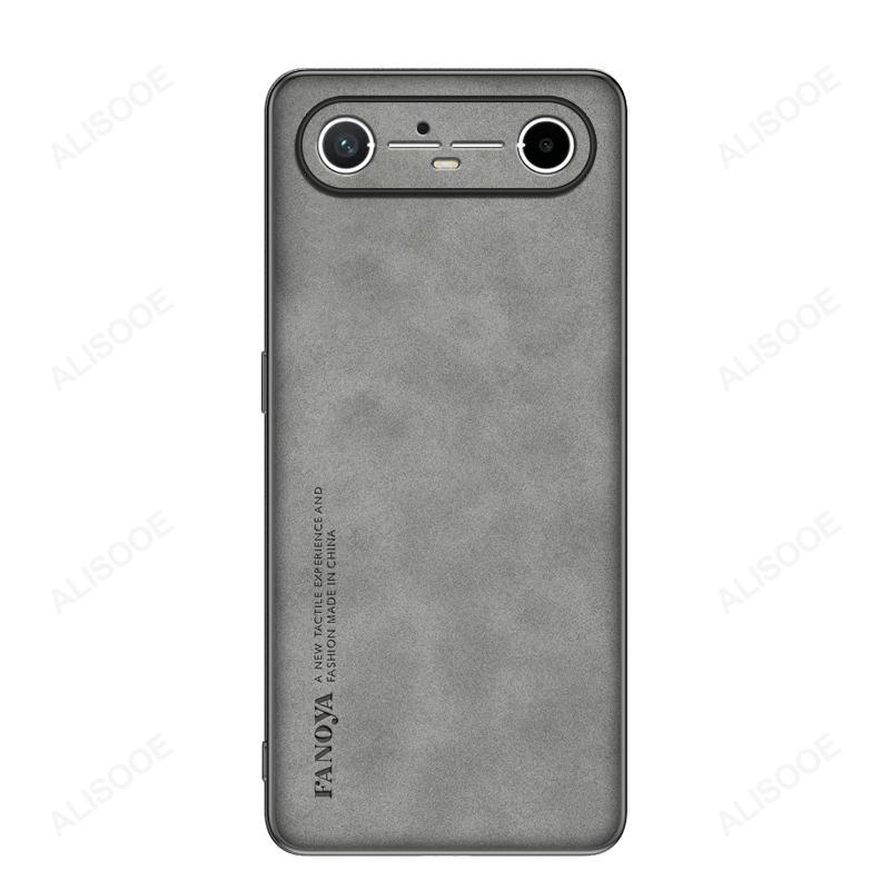Frosted PU-Leather Funda for for Tecno Spark Slim 4G Case for Tecno Pova Slim 5G Cover Matte Plastic Full Protection Back Capa