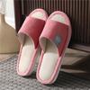 Four Seasons Linen Slippers Women's Home Cute Autumn and Winter Non-slip Sweat-absorbing Cotton and Linen Cloth Couple Floor Slippers Men