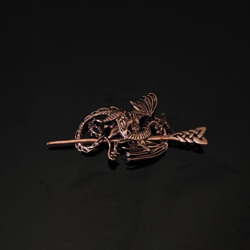 Vintage Viking Flying Dragon Hairpin Women's Headdress Nordic Norwegian Hair Accessories Party Accessories