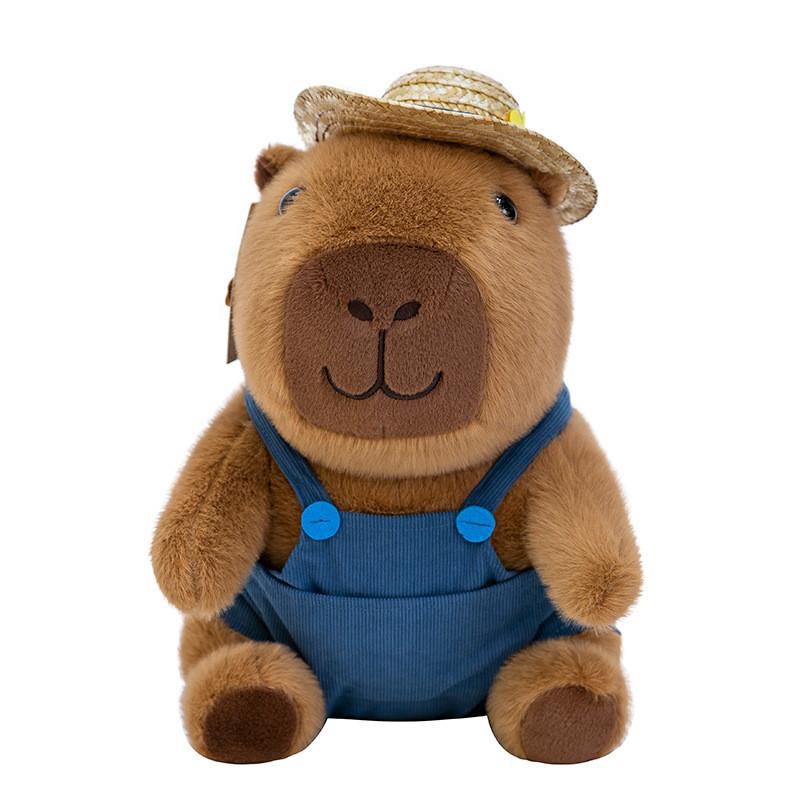 Capybara Clothes Wear Plush Toy Animal Stuffed Doll Cartoon Kids Birthday Gift
