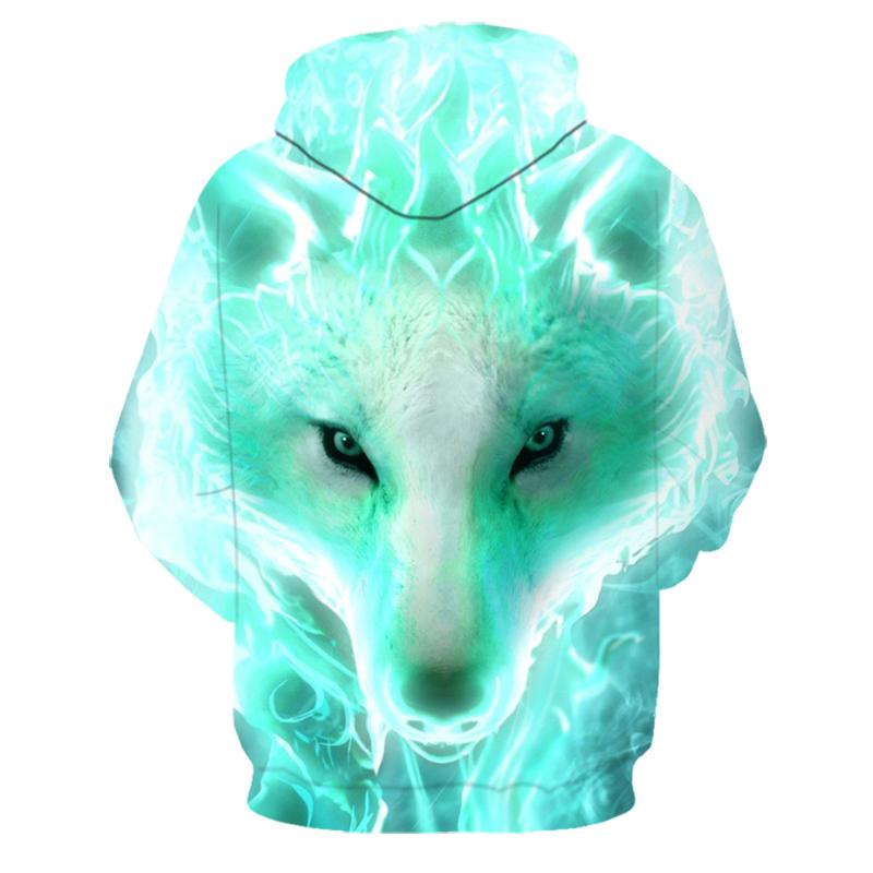 Animal Wolf 3D Printed Hooded Sweatshirts Men Fashion Casual Oversized Pullover Hip Hop Harajuku Streetwear Hoodies