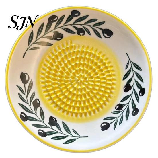 Ręczny Akcesorium Kuchenne do Tarcia Ceramiczna Tarcza do Tarcia Imbiru i Czosnku, Tarka z Ostrymi Zębami, Łatwe Niezbędne do Pasty do Czyszczenia Tarki Puree