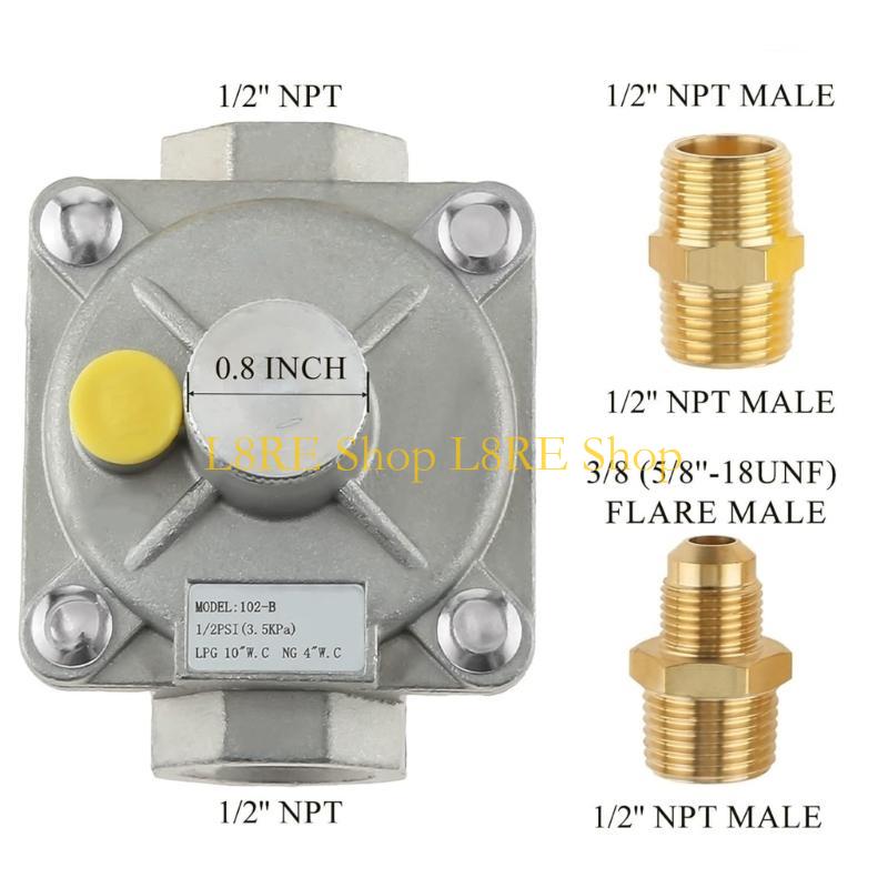 L8RE Explosions Proof Gases Regulator Low Pressure Valves Gases Regulator Conversion Adapter Suitable for Household Stove