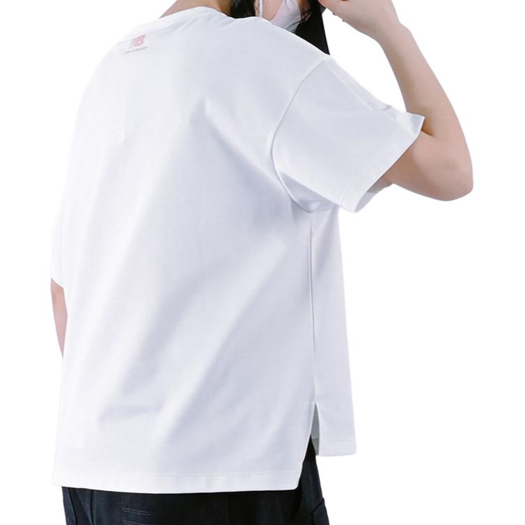 New Balance IU Drop Shoulder Sleeve T Shirt Women's White 5EC2U432-WT