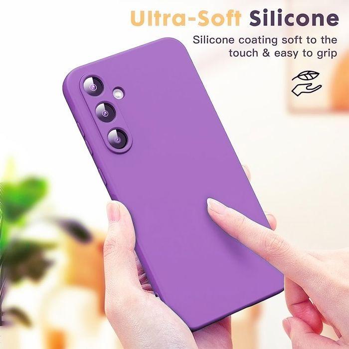Protective Case - BOOLING - Samsung Galaxy A17 4G/5G - Soft Flexible Slim Purple - 2 Tempered Glass