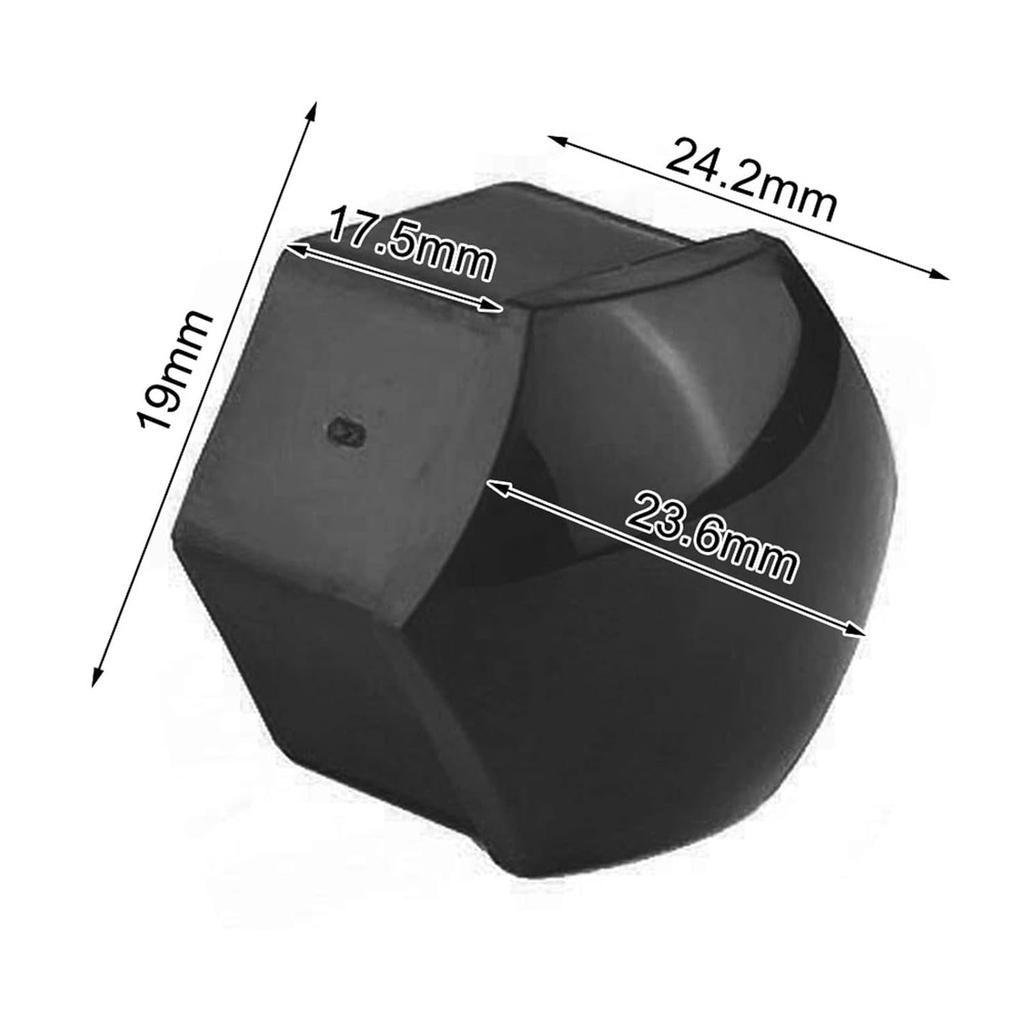 20pcs 19mm Car Wheel Nut,Nylon PA66 Car Wheel Nut Auto Hub Screw Cover Bolt Rims Exterior (Black)