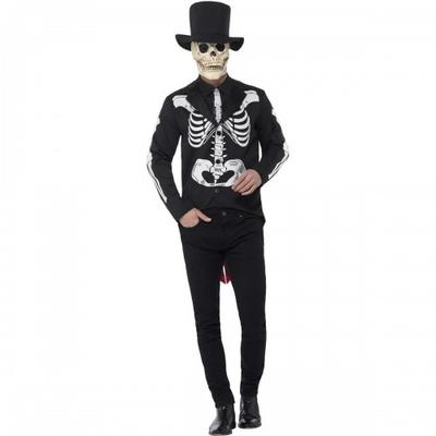 Smiffys Unisex Adult Skeleton Day Of The Dead Costume Suit Set