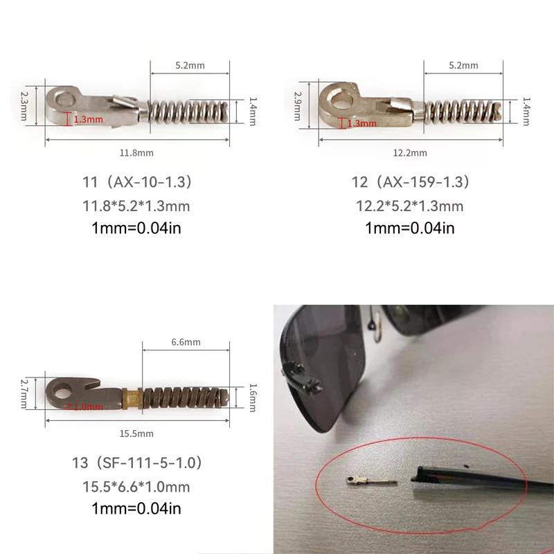 2Pcs Eyeglasses Spring Insert Glasses Repairing Flex Temples Optical Frame Broken Replacement Part Accessory Stainless Steel